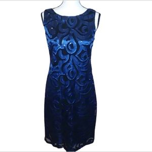 Onyx Nite Sequin embellished sleeveless dress sz 6
